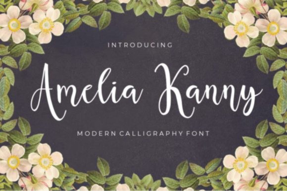 Amelia Kanny: A Romantic Script Font for Designers