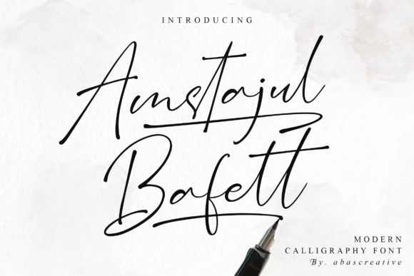 Amstajul Bafett: A Delicate Script Font for Digital Design