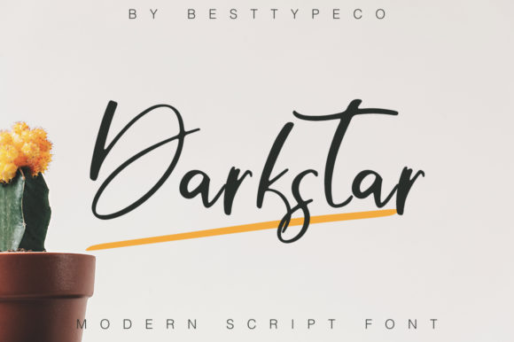 Darkstar: A Handwritten Font for Crafters and Creative Products
