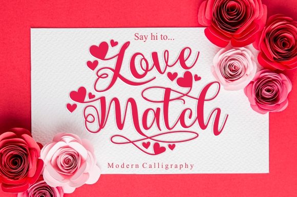 Love Match: A Romantic Handwritten Font for Crafts and Products