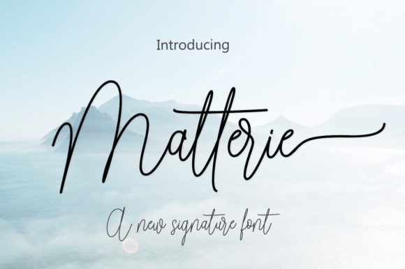 Matterie: An Elegant Script Font for Editorial Design
