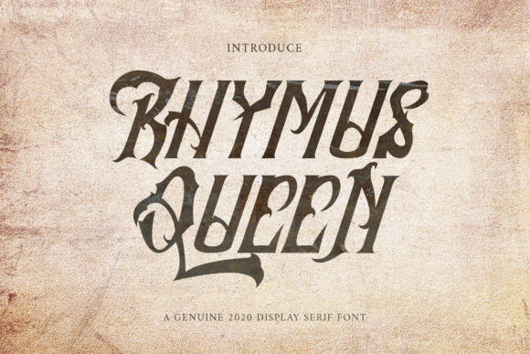 Rhymus Queen: A Dramatic Blackletter Font for Digital Designs