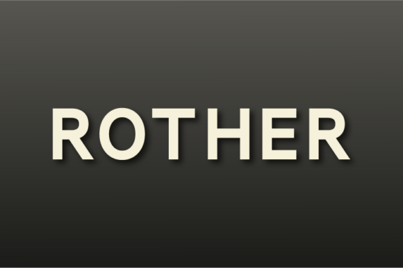 Rother: A Clean Sans Serif Font for Editorial Design
