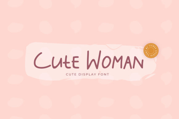 The Cute Woman Font: A Casual Handwritten Typeface for Digital Design