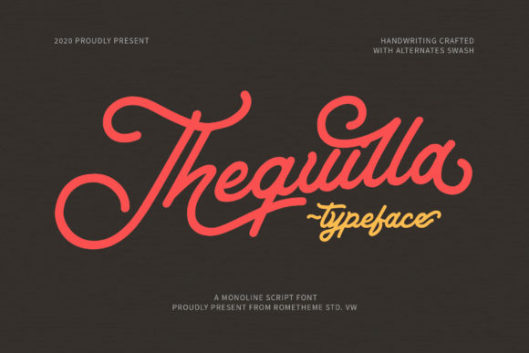 Thequilla: A Handwritten Font for Refined Editorial Design